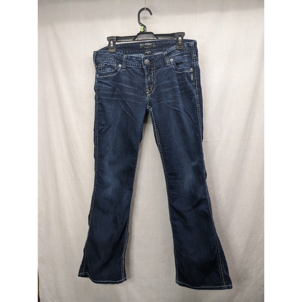 Silver Jeans Women's Frances 18 Bootcut Stretch Blue Low Rise Size W32 L31